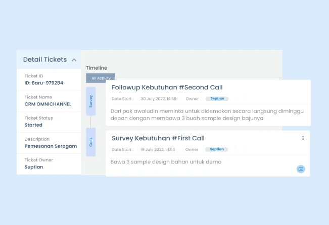 Barantum - Aplikasi CRM Service - Fitur 1