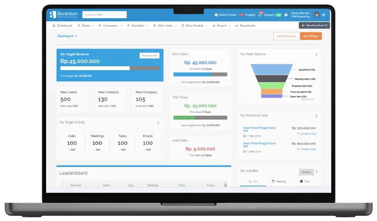 Barantum aplikasi CRM terbaik