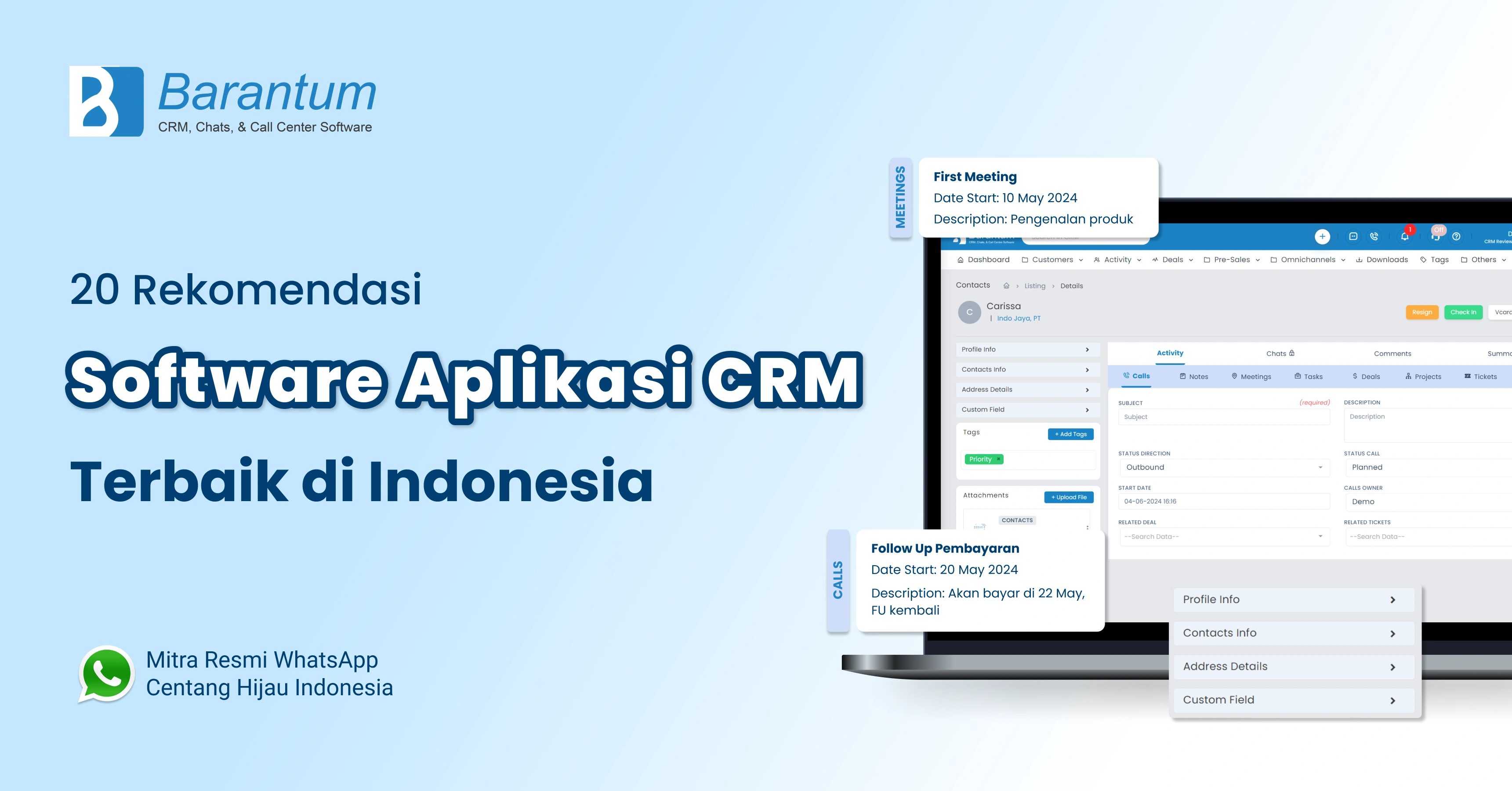 20 rekomendasi software aplikasi CRM