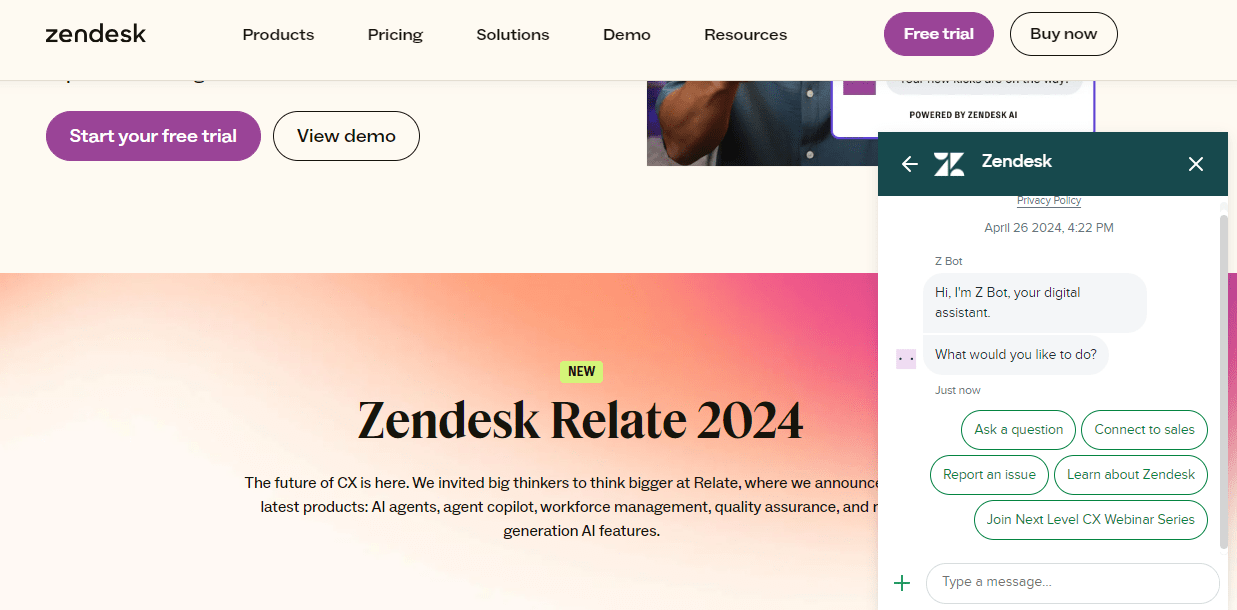 zendesk live chat