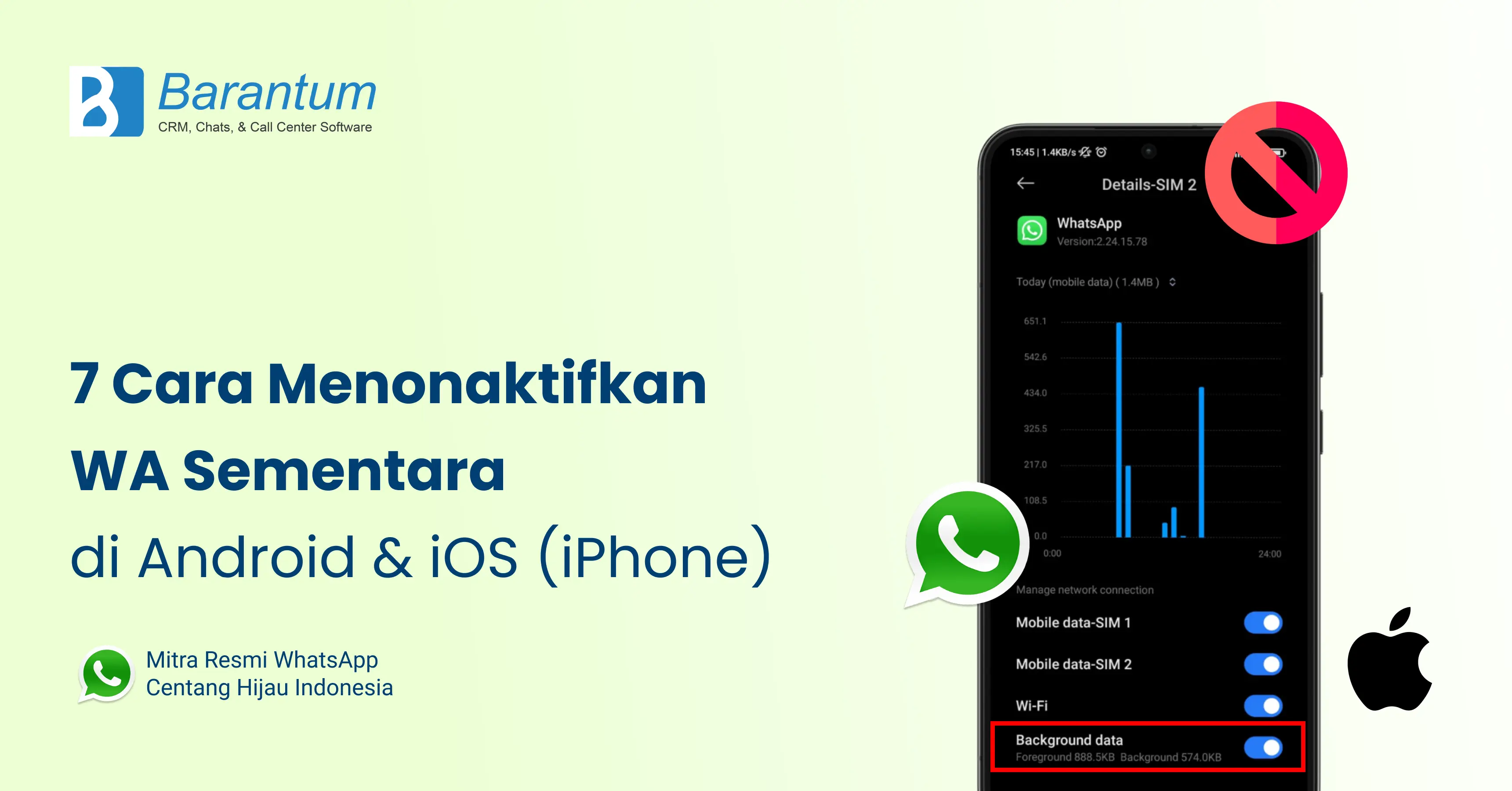 cara menonaktifkan WA di iphone dan android