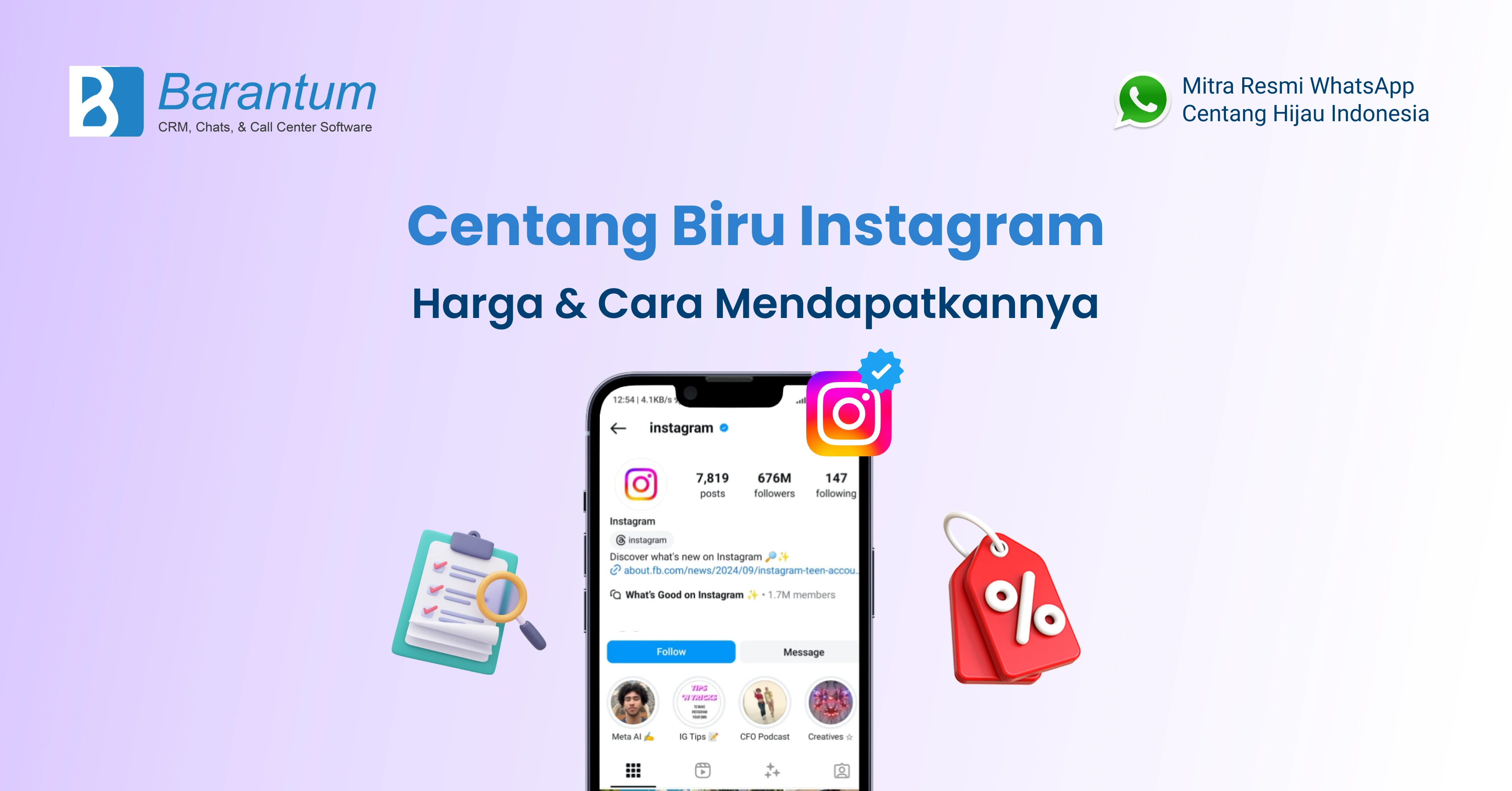 centang biru instagram